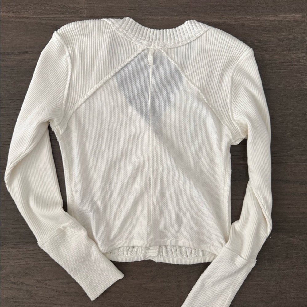 We The Free Ivory Cable-Knit Button Cardigan - Picture 9 of 9
